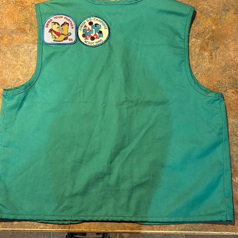 Girl Scouts Green Vest Patches Vintage